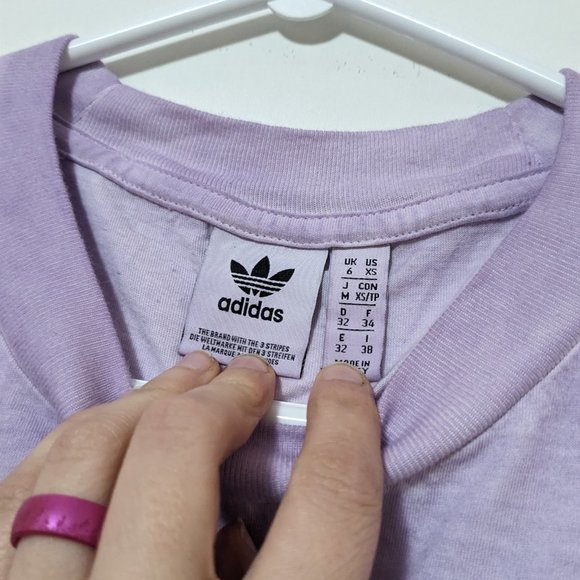 *3/$10* Adidas Essentials 3-Stripes Jersey Boyfriend Tee Dress Mauve Size XS - Picture 3 of 5